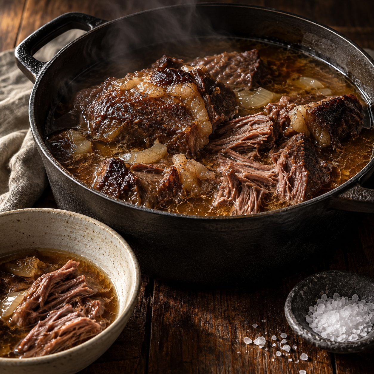Carne na pressão